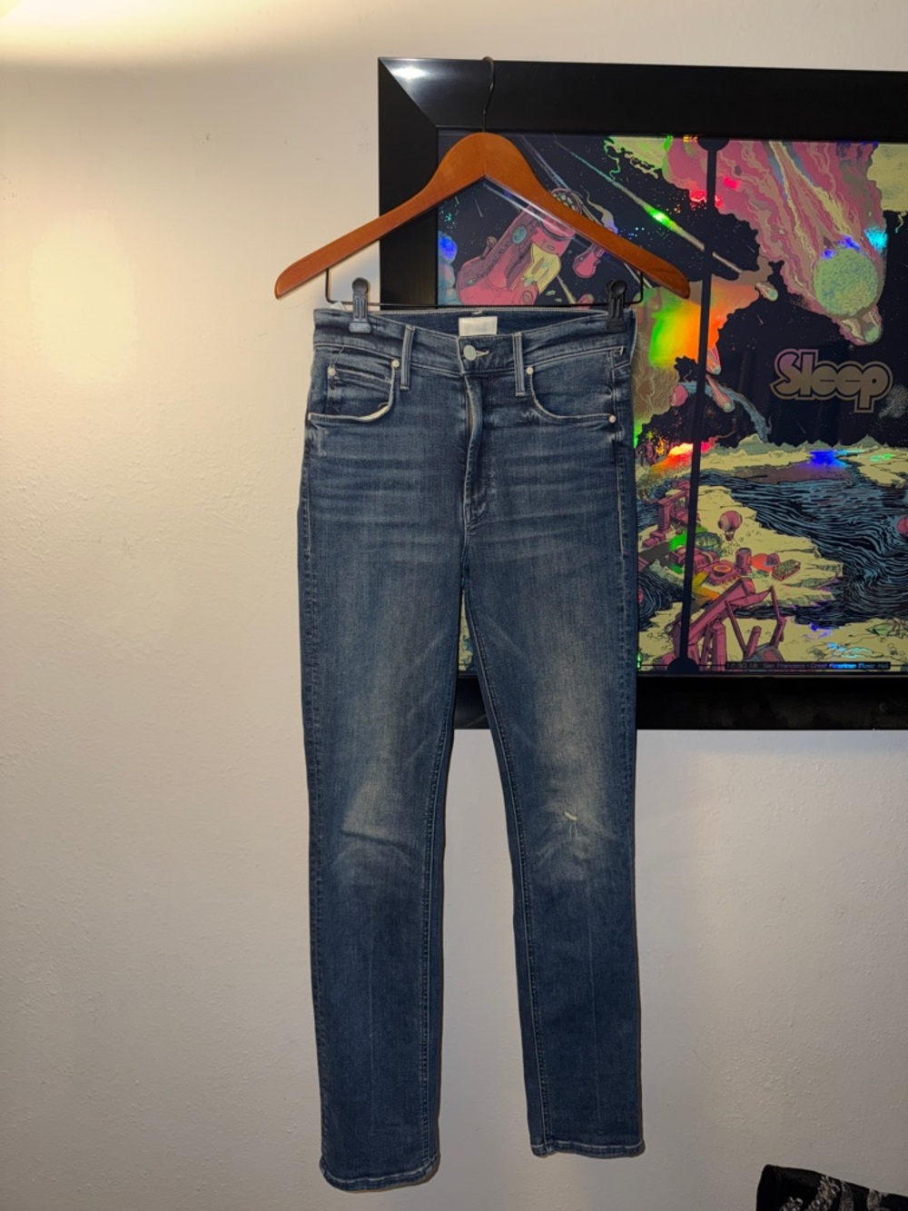 MOTHER Dark Blue Denim Jeans - Size 25